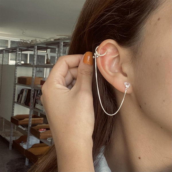 BRINCO CORRENTE VENEZIANA COM ARGOLA PIERCING 6MM CORAÇÃO