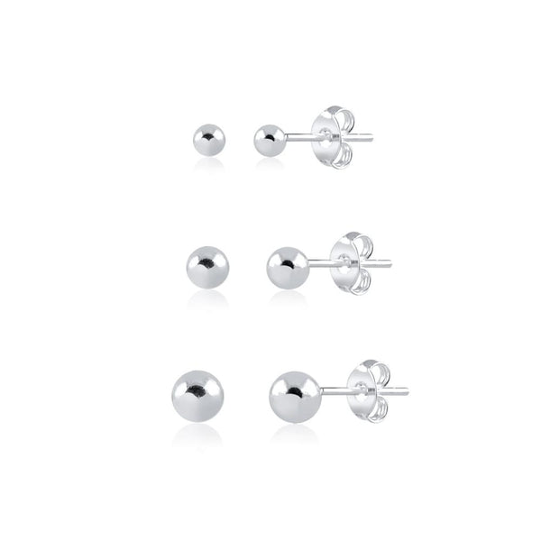 BRINCO TRIO 3,4,5MM BOLINHA
