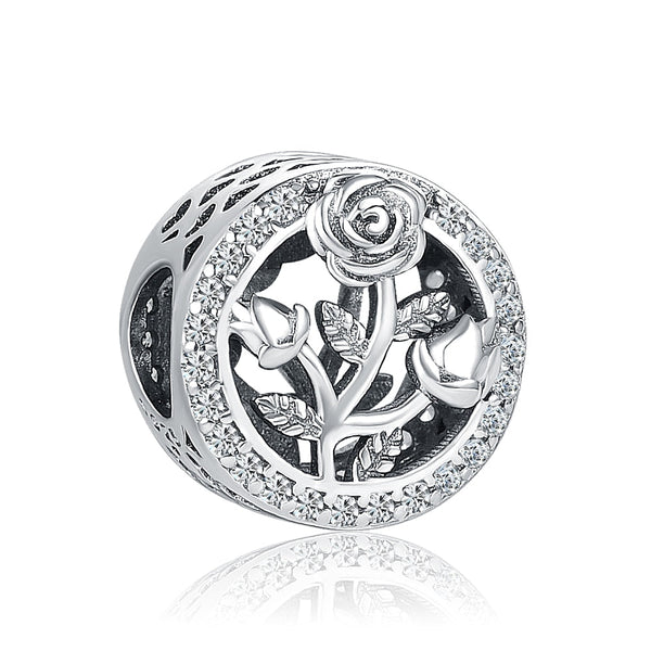 Berloque em prata - Charm My Life Rose