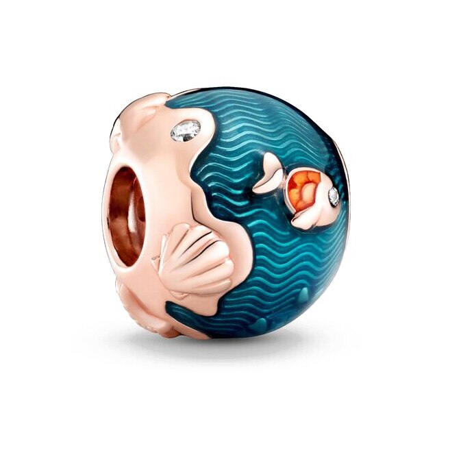 Berloque em prata 925 com Banho em Rose Gold - Charm My Life Coleção Ocean Peixe