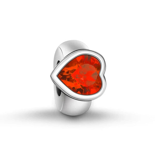 Berloque em Prata - Charm My Life Coração Vermelho