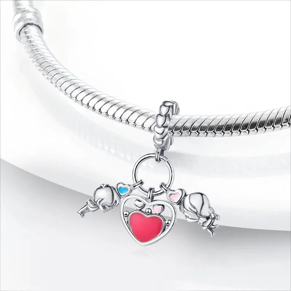 Pingente em Prata 925 - Charm My Life Filhos Menina e Menino