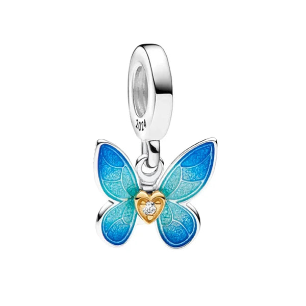Pingente em Prata 925 - Charm My Life Borboleta Azul