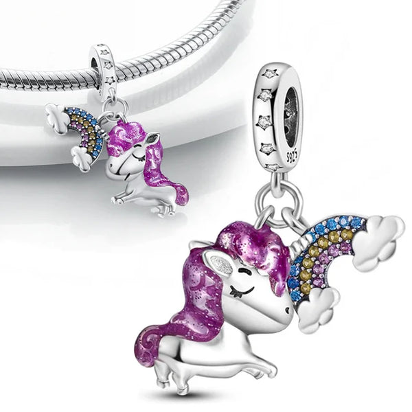 Pingente em Prata 925 - Charm My Life Unicórnio
