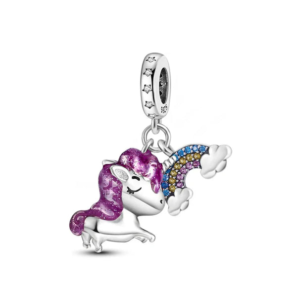 Pingente em Prata 925 - Charm My Life Unicórnio