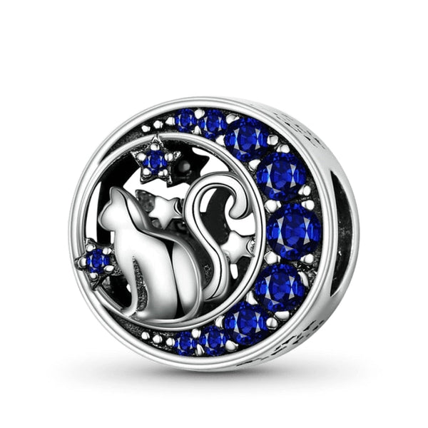 Berloque em prata - Charm My Life Gato nas Estrelas