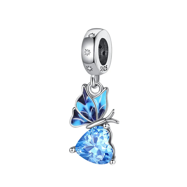 Pingente em Prata 925 - Charm My Life Borboleta Azul