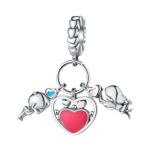 Pingente em Prata 925 - Charm My Life Filhos Menina e Menino