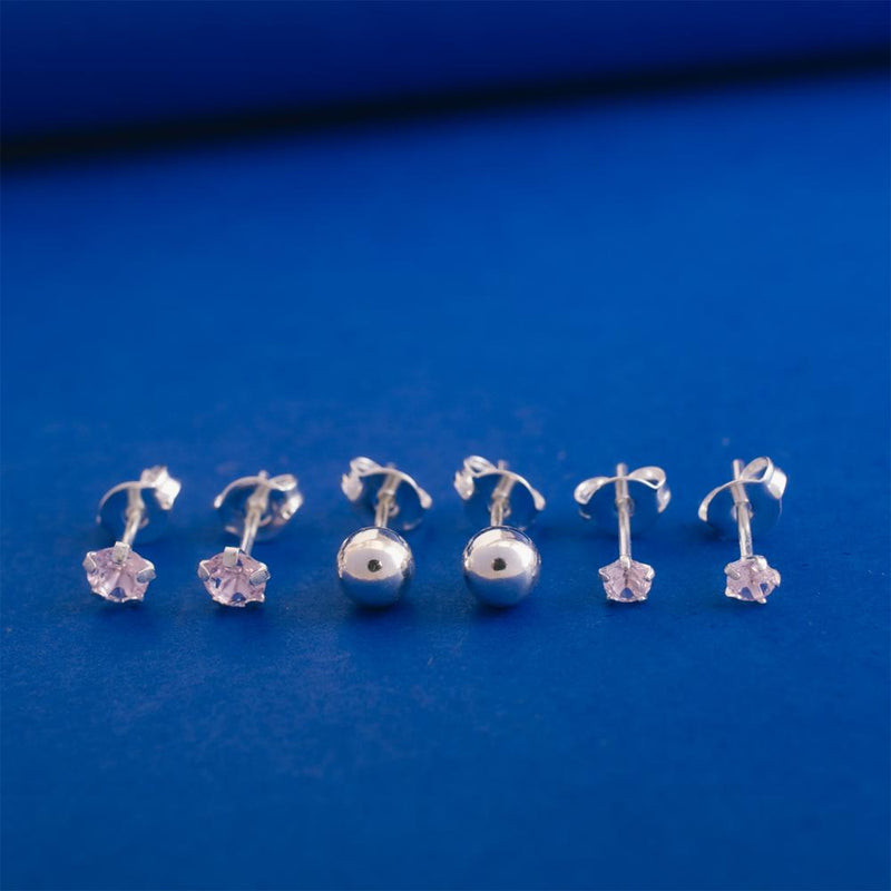 BRI TRIO 3,4MM ROSA CLARO E 5MM BOLINHA