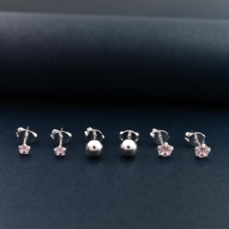 BRI TRIO 3,4MM ROSA CLARO E 5MM BOLINHA