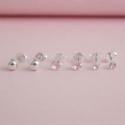 BRI TRIO 3,4MM ROSA CLARO E 5MM BOLINHA