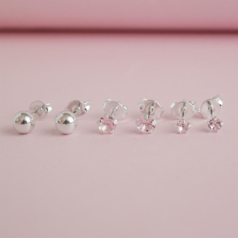 BRI TRIO 3,4MM ROSA CLARO E 5MM BOLINHA