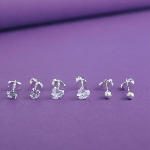 BRI TRIO 3MM BOLINHA/ 4MM CORAÇÃO LILÁS/ 5MM CORAÇÃO CRISTAL
