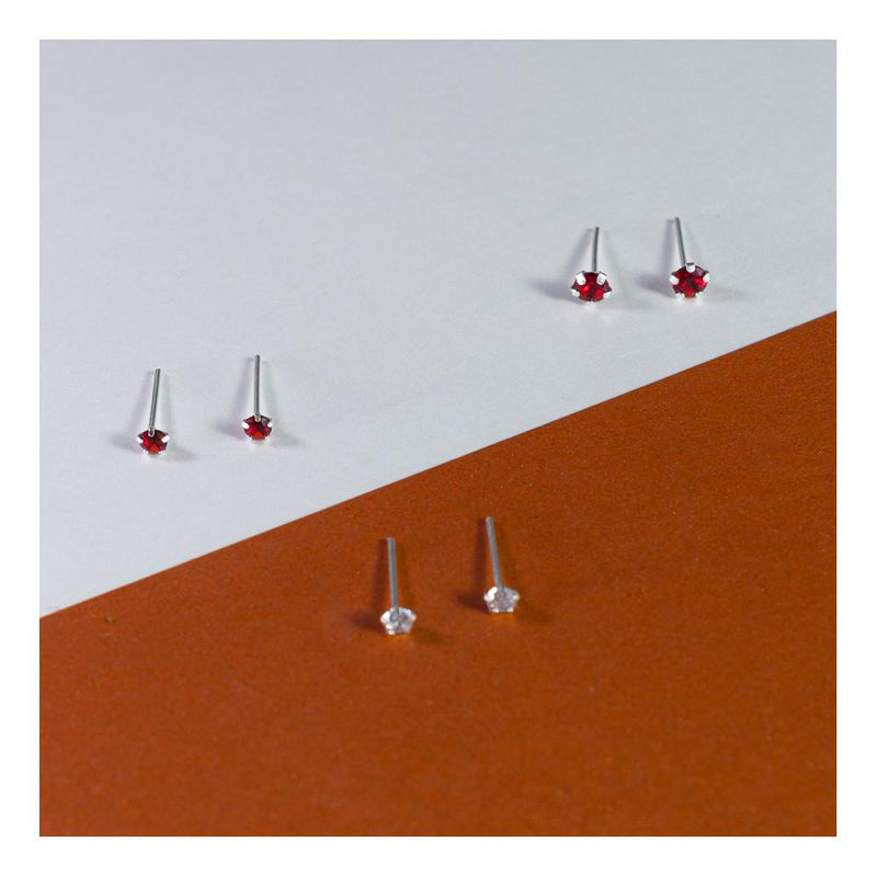 BRI TRIO 3MM CRISTAL/ 3MM RUBI/ 4MM RUBI