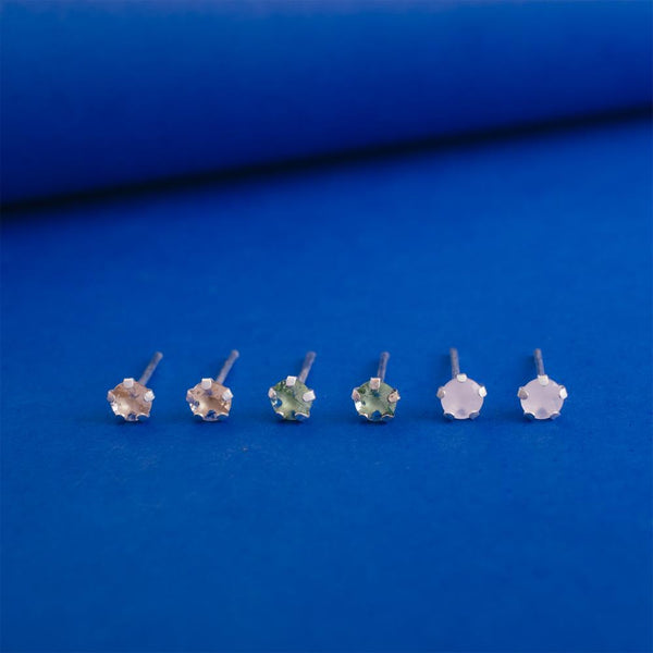 BRINCO TRIO PEDRA 4MM